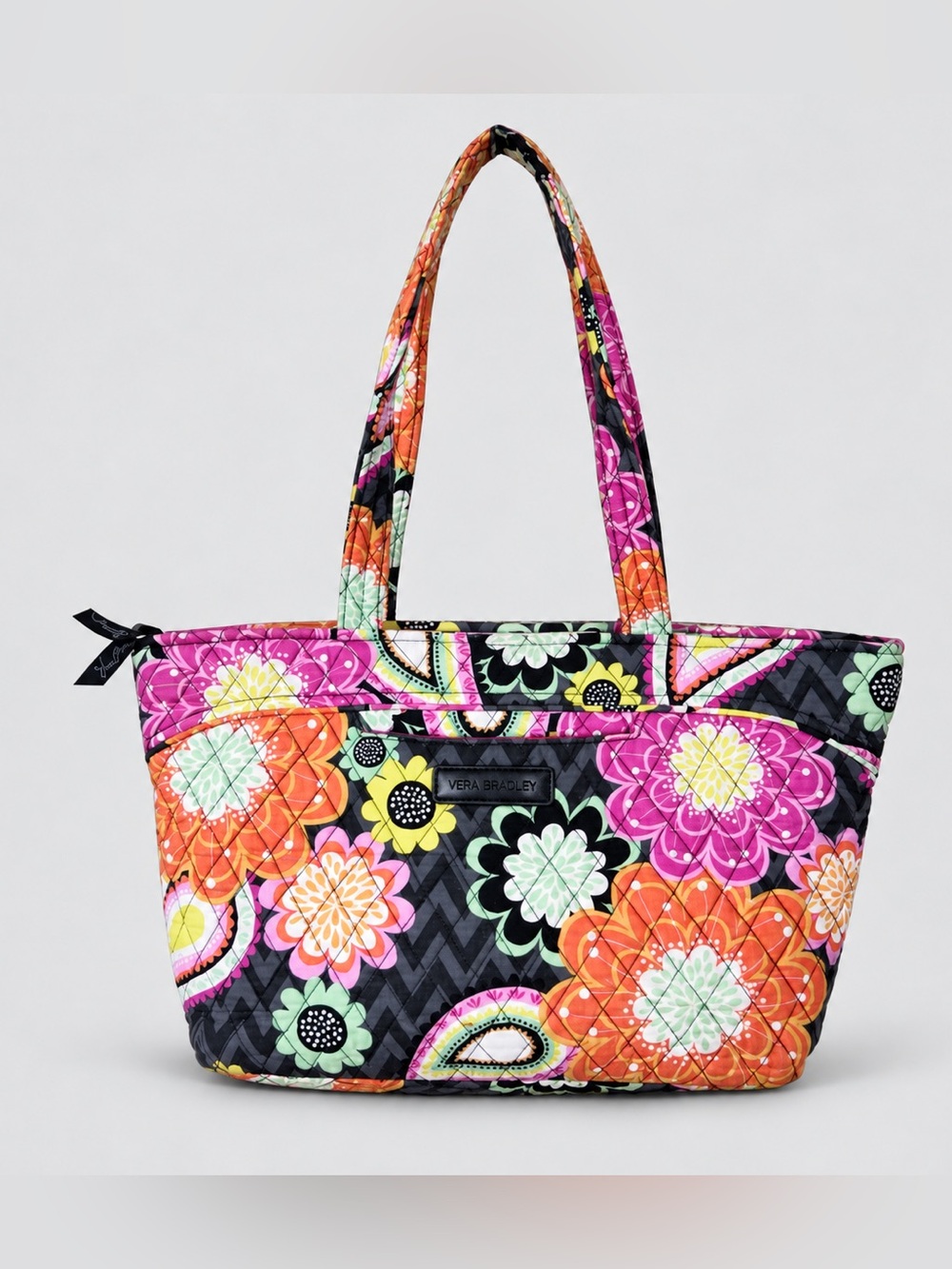 Vera Bradley Ziggy Zinnia Shoulder Bag Tote Purse Quilted Retired Bohemian